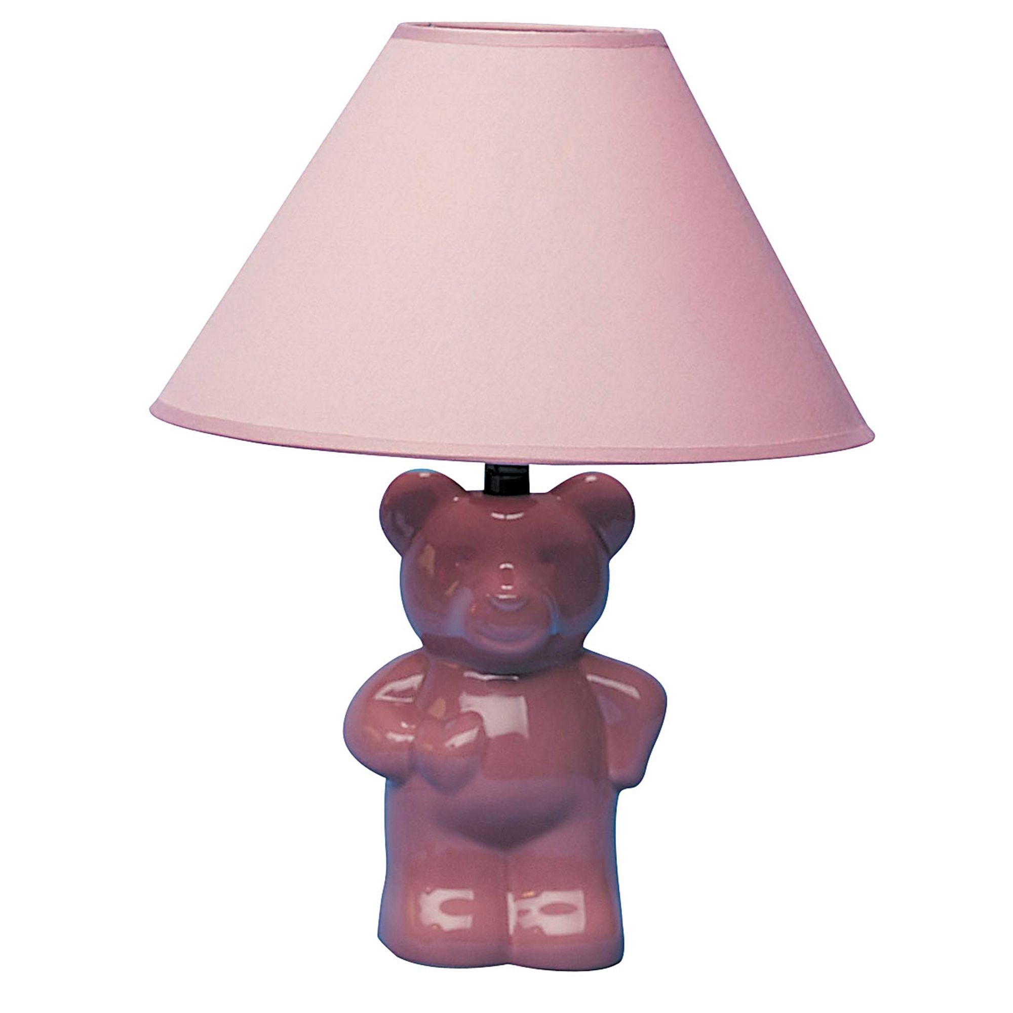 Ore Ceramic Teddy Bear Lamp - Pink