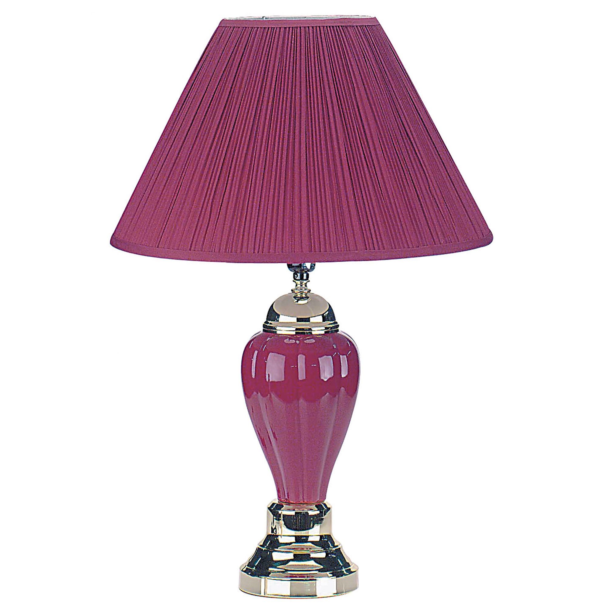 Ore 27" Ceramic Table Lamp - Burgundy