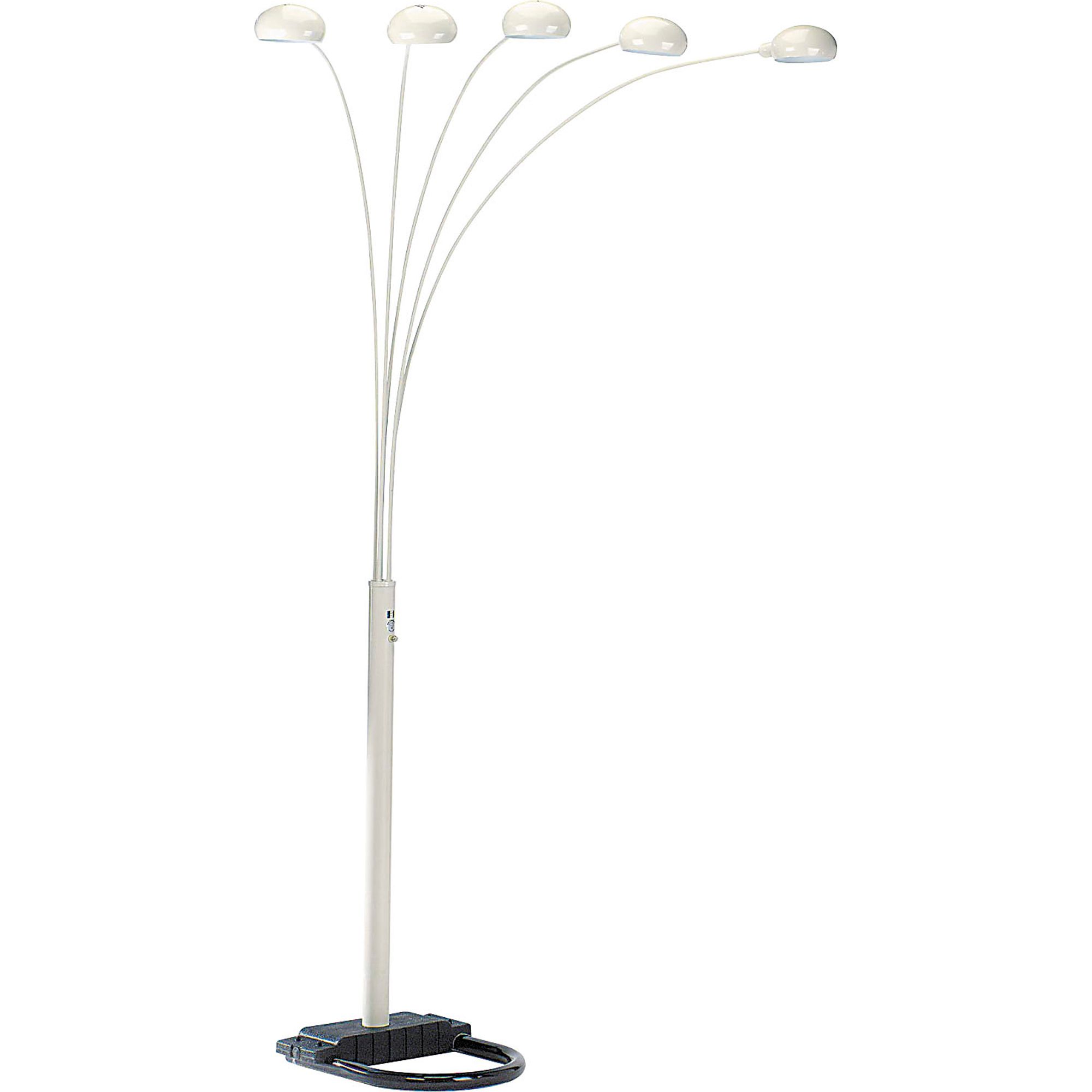 Ore 5 Arms Arch Floor Lamp - White