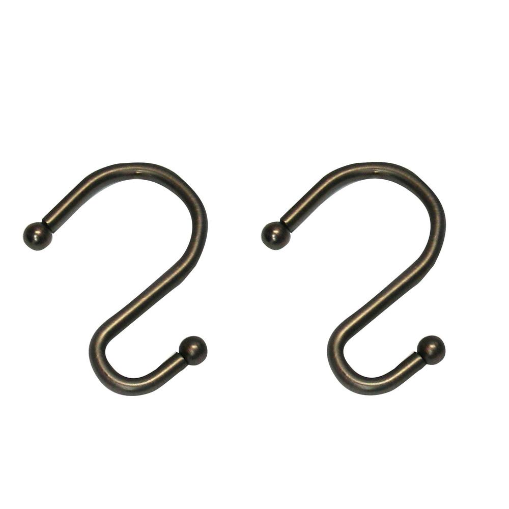 Cannon Metal S Hook Oil Rubbed Bronze Shower Curtain Hooks