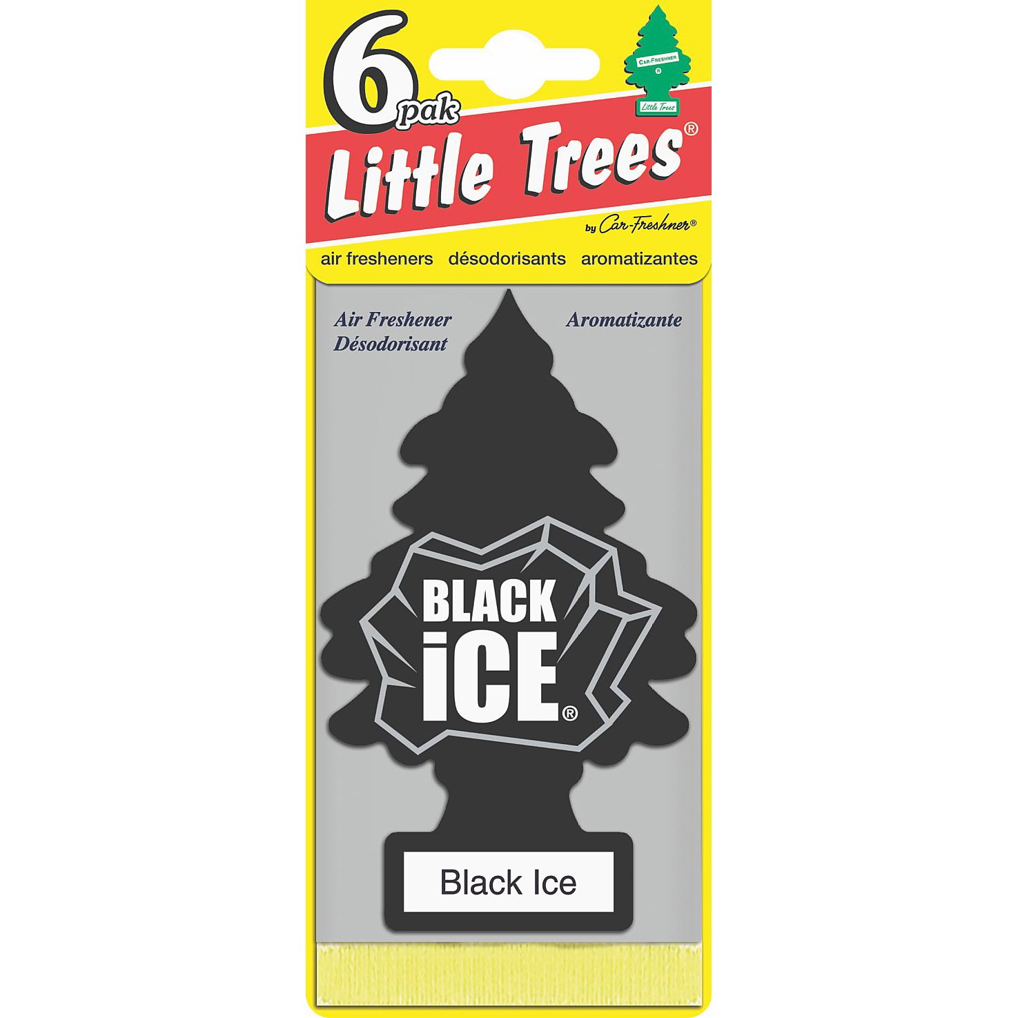Car Freshner Little Trees Black Ice Air Freshener 6-Pack