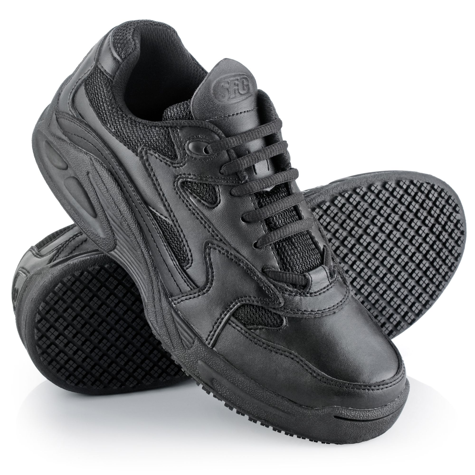41.5 $69 Details about   SFC Shoes for Crews Aurora Black Leather 9043 Size 10