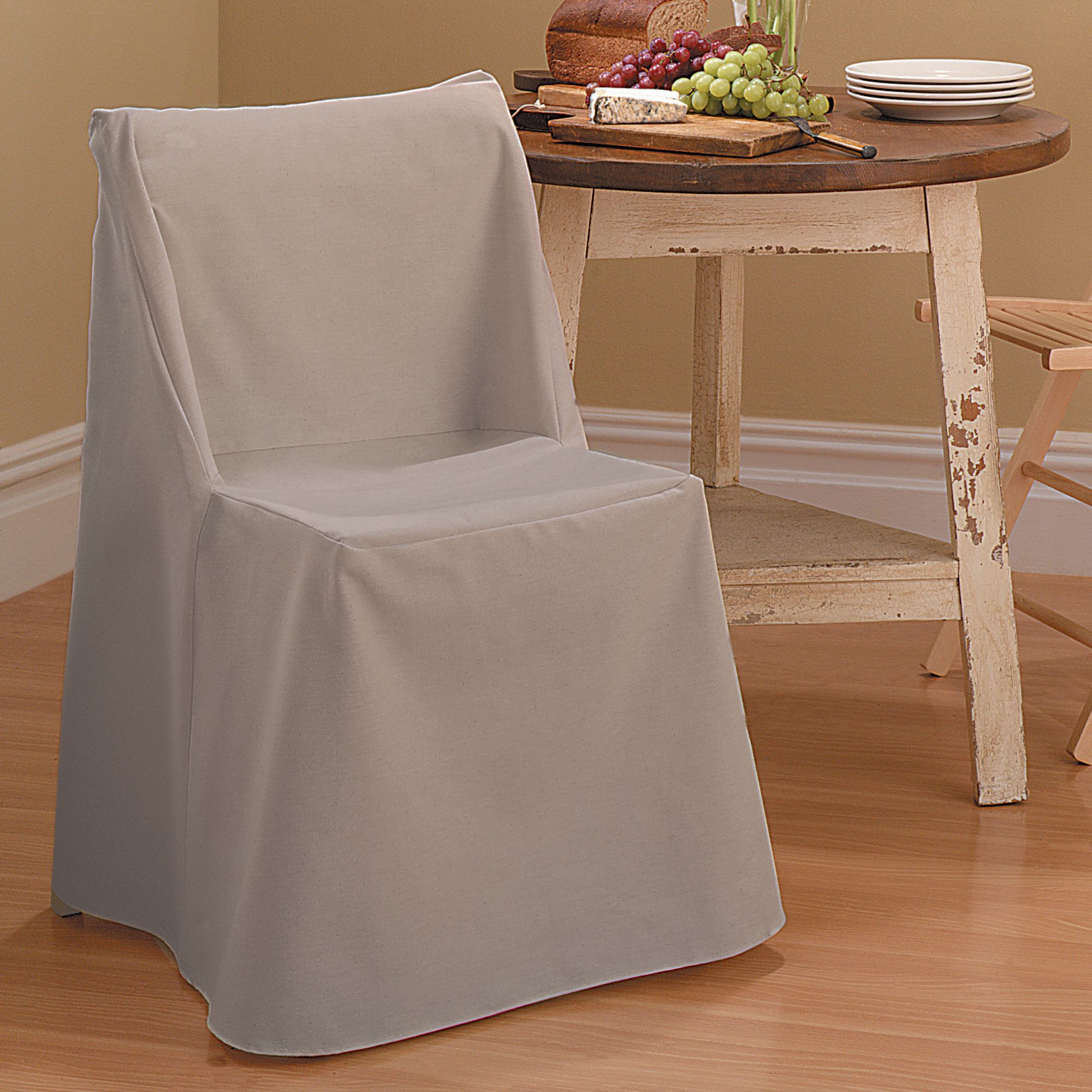 Sure Fit Cotton Duck Linen Folding Chair Slipcover