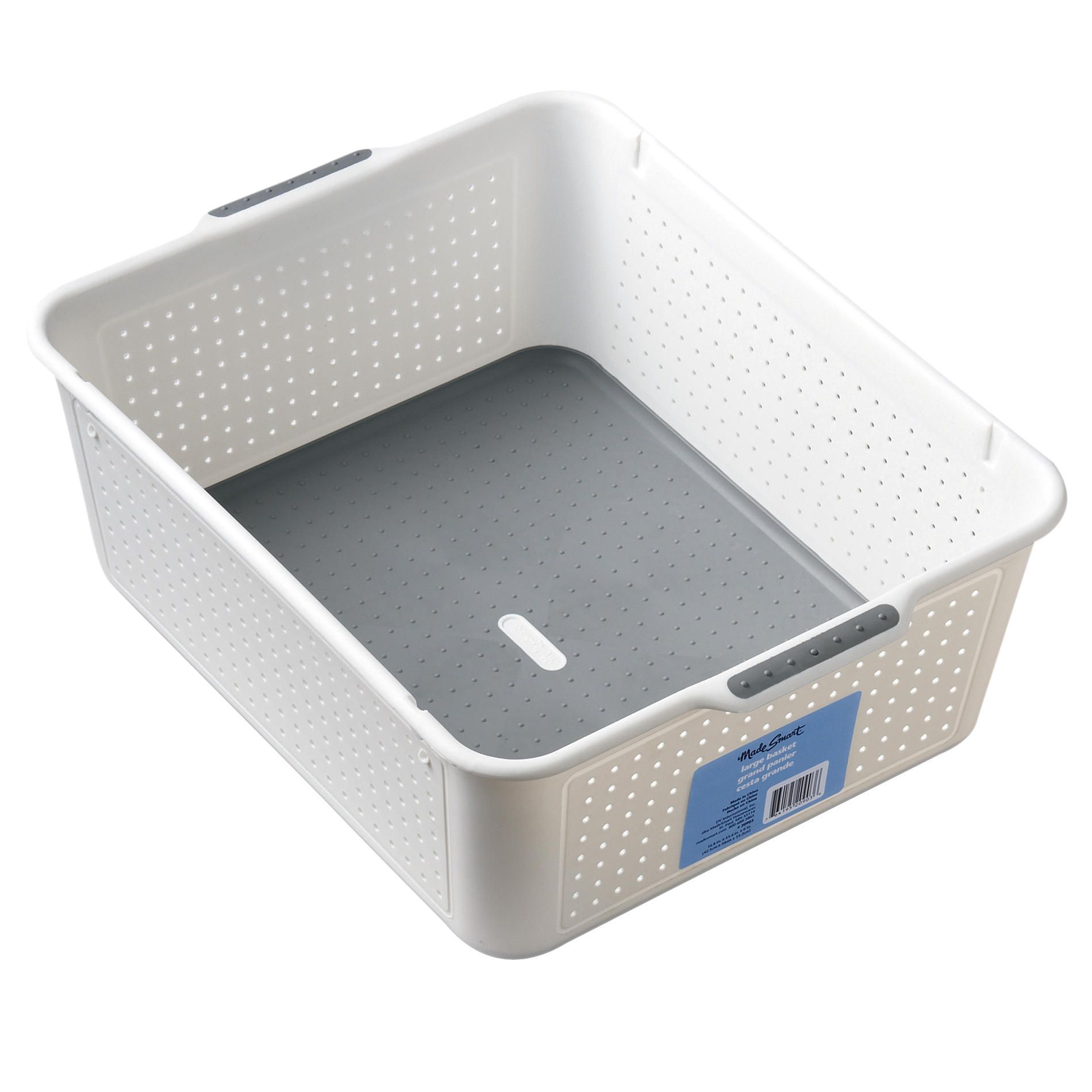 MadeSmart Housewares Medium Basket White-6390711-1 MadeSmart Housewares Medium Basket White-6390711-1