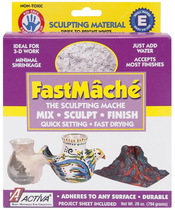 Activa Fast Mache - Pâte à Papier Mâché Instantanée Qui Sèche Vite, 4 Livres (1,8 Kg)