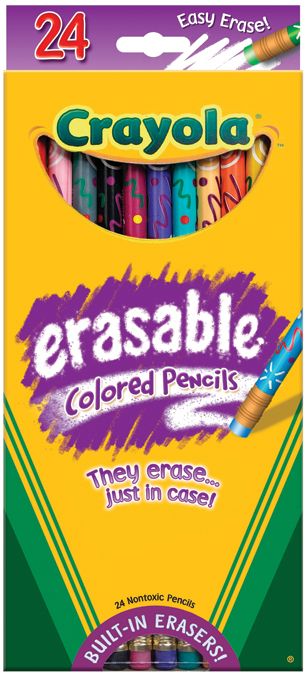 Crayola Colored Pencil Erasable  24 Count