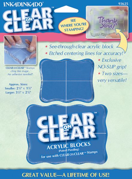 Inkadinkado 2/Pkg     -Clear Blocks Sm/Med