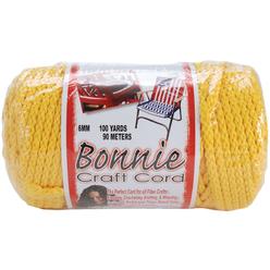 Pepperell 6mm Bonnie Macramé Craft Cord, 100-Yard, Sunshine Yellow