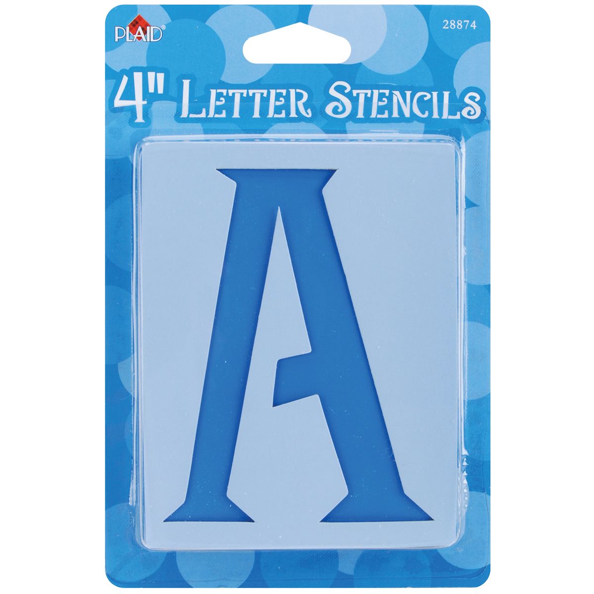 Plaid Letter 4" -Letter Stencils