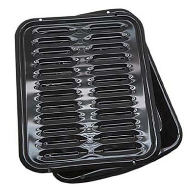 Range Kleen Porcelain broiler pan with porcelain grill, Black-BP102X Range Kleen Porcelain broiler pan with porcelain grill, Black-BP102X