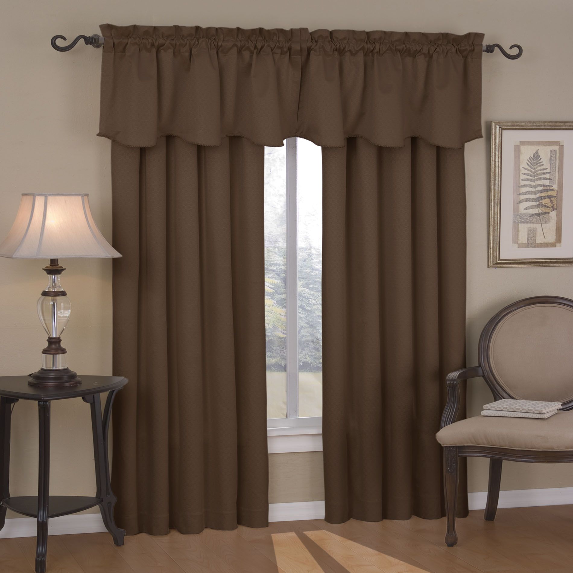 Eclipse Curtains Rialto 42 in. x 19 in. Valance