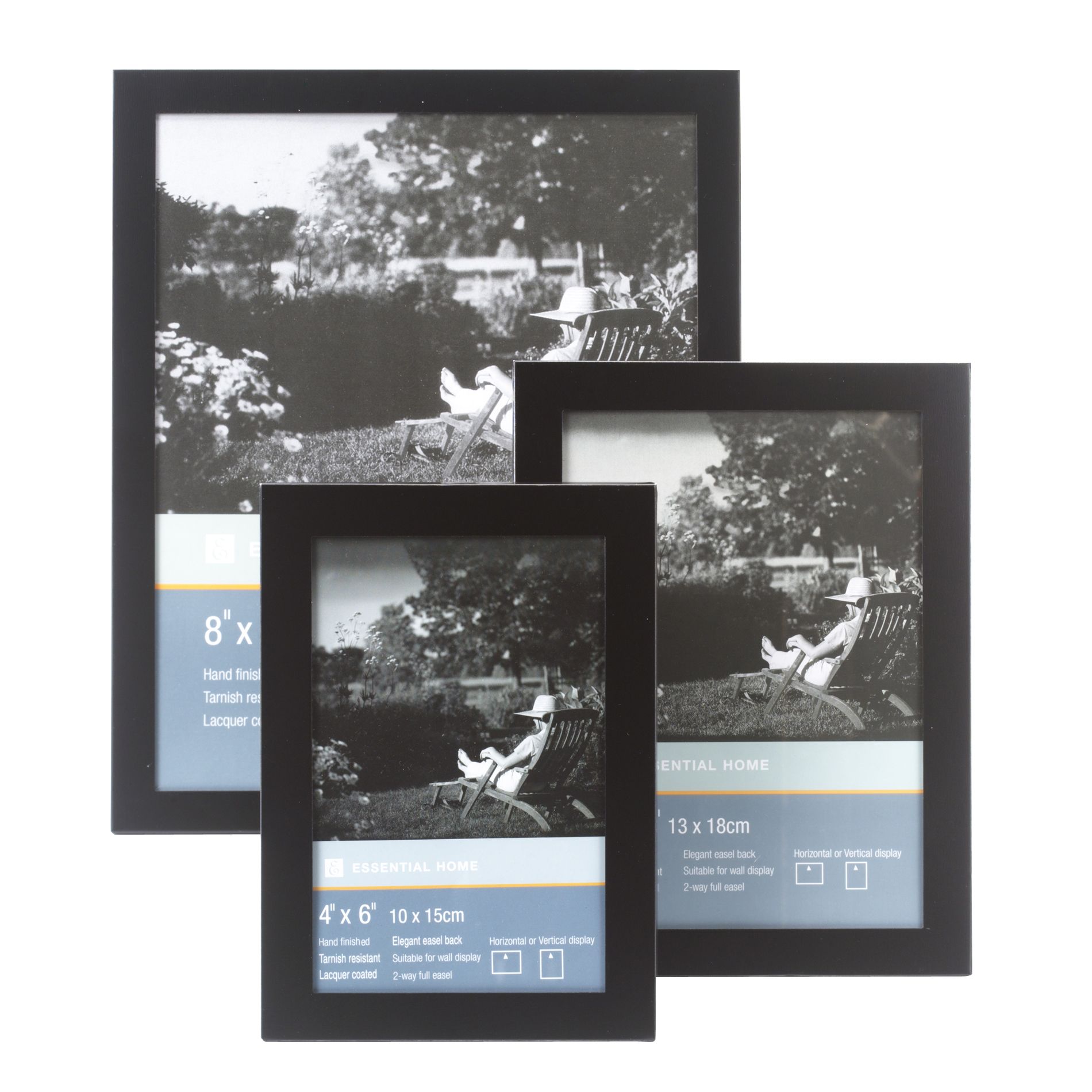 Essential Home Black Metal Picture Frame