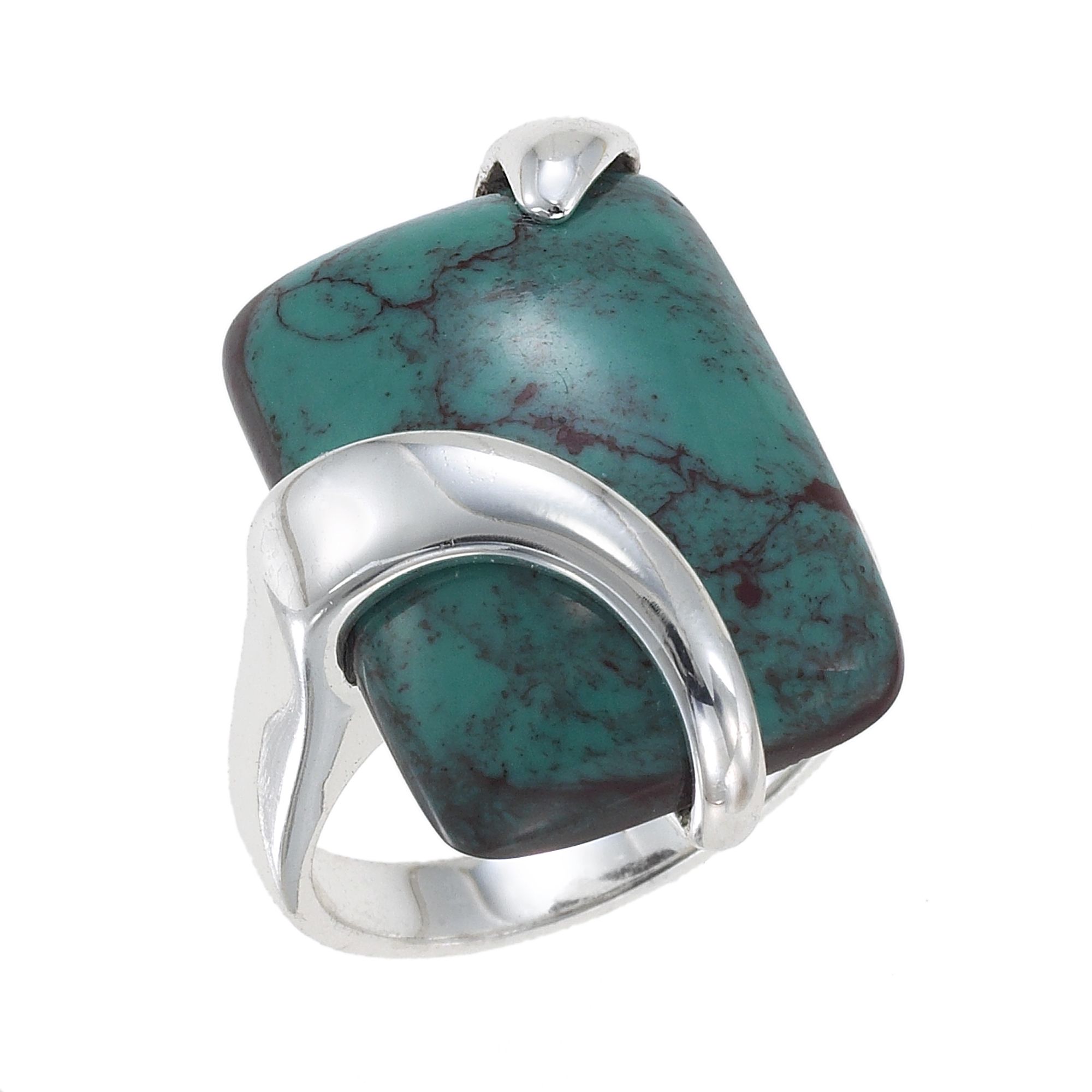 Sterling Silver Turquoise Ring - Size 8, Size: Large Sterling Silver Turquoise Ring - Size 8, Size: Large