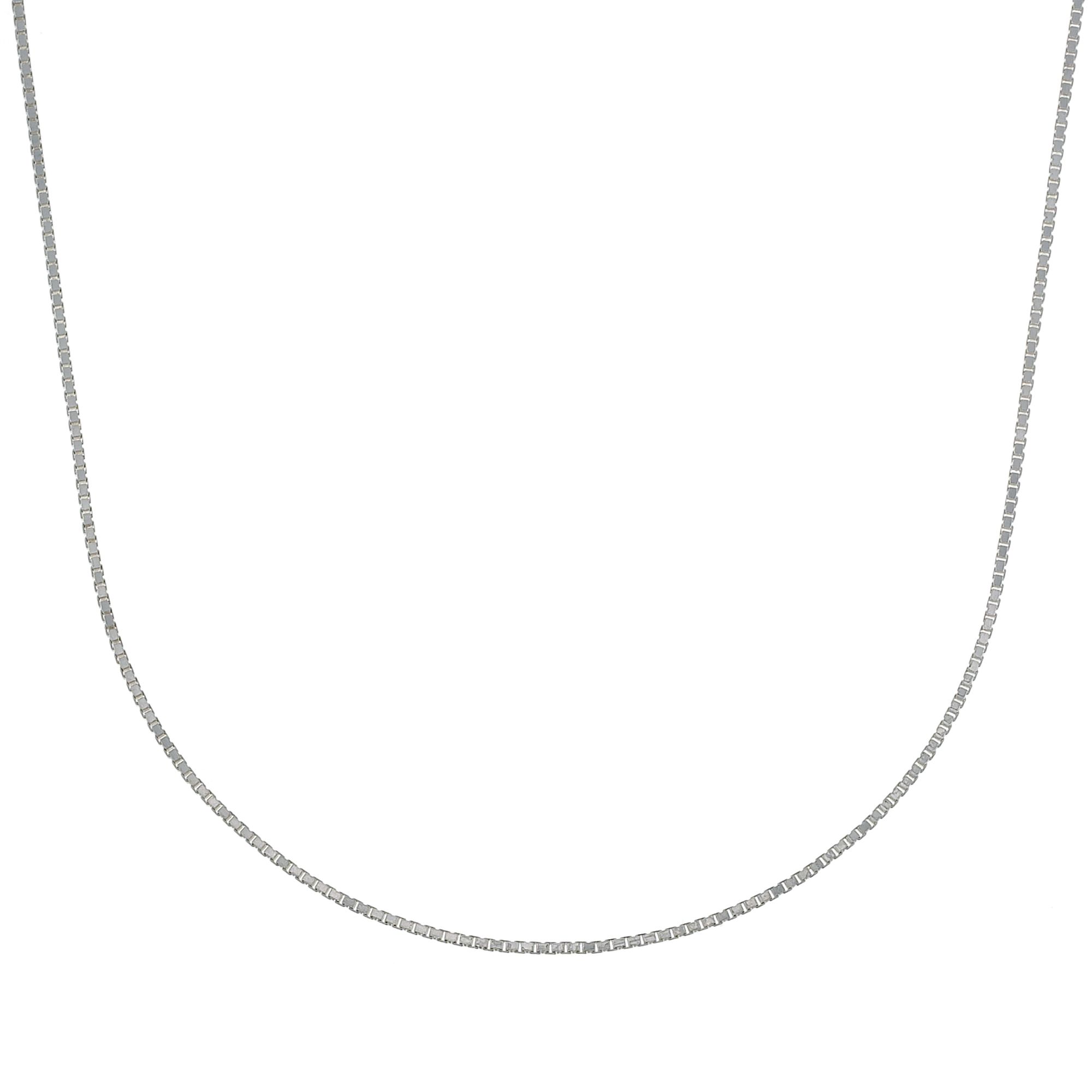 Sterling Silver Diamond-cut Box Necklace Sterling Silver Diamond-cut Box Necklace