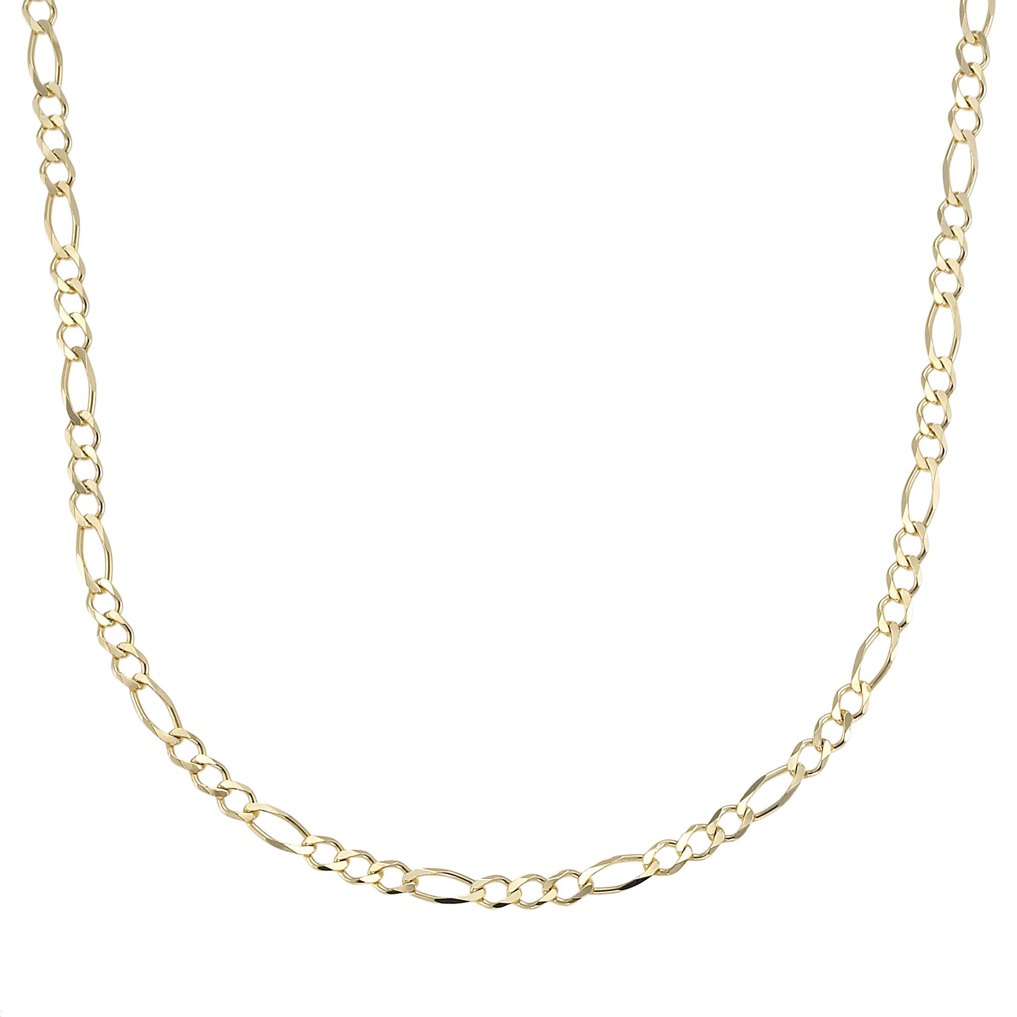 24KT Gold over Sterling Silver Figaro Anklet