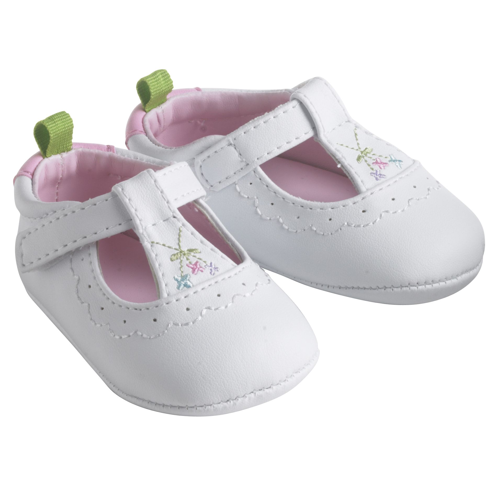 Little Wonders Infant Girl&#39;s Soft Sole T-Strap Shoes