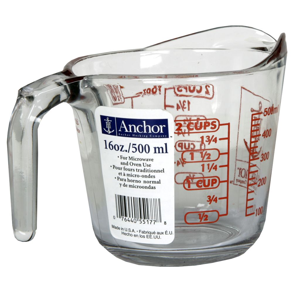 16 oz Glass Measuring Cup - Anchor