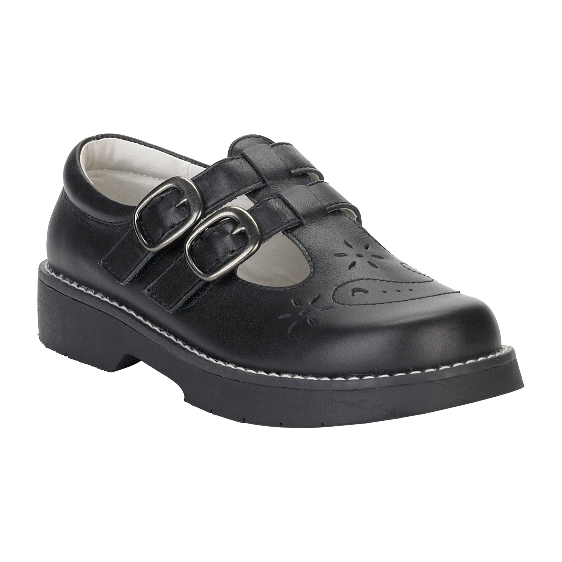 Thom McAn Toddler Girl's Abbey Leather Shoe - Black