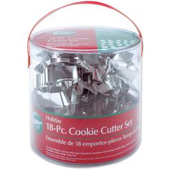 Wilton Christmas Holiday 18 pc Metal Cookie Cutter Set - Cookies, Fondant, Crafts, Soap, Dough and more!
