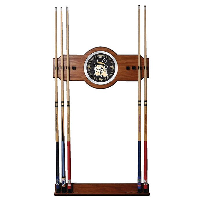Trademark Wake Forest University Wood and Mirror Wall Cue Rack