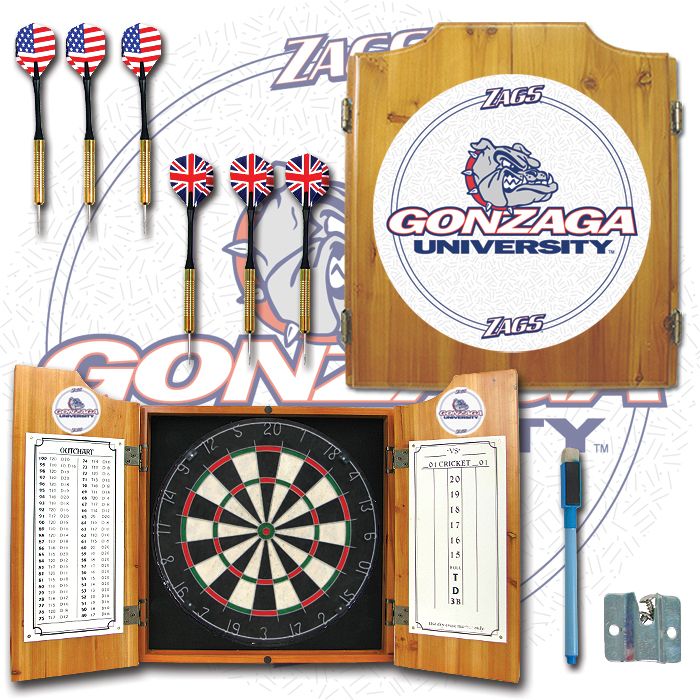 Trademark Gonzaga University Dart Cabinet - Includes Darts and Board