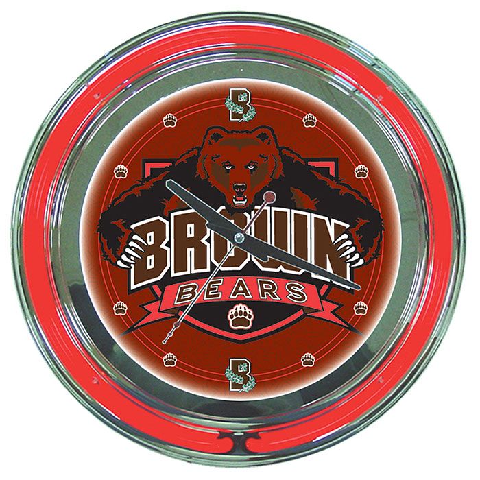 Trademark Brown University Neon Clock - 14 inch Diameter
