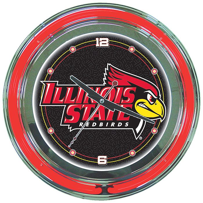 Trademark Illinois State University Neon Clock - 14 Inch Diameter