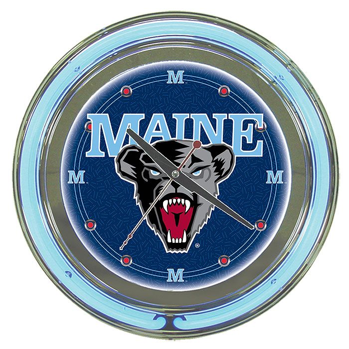 Trademark University of Maine Neon Clock - 14 inch Diameter