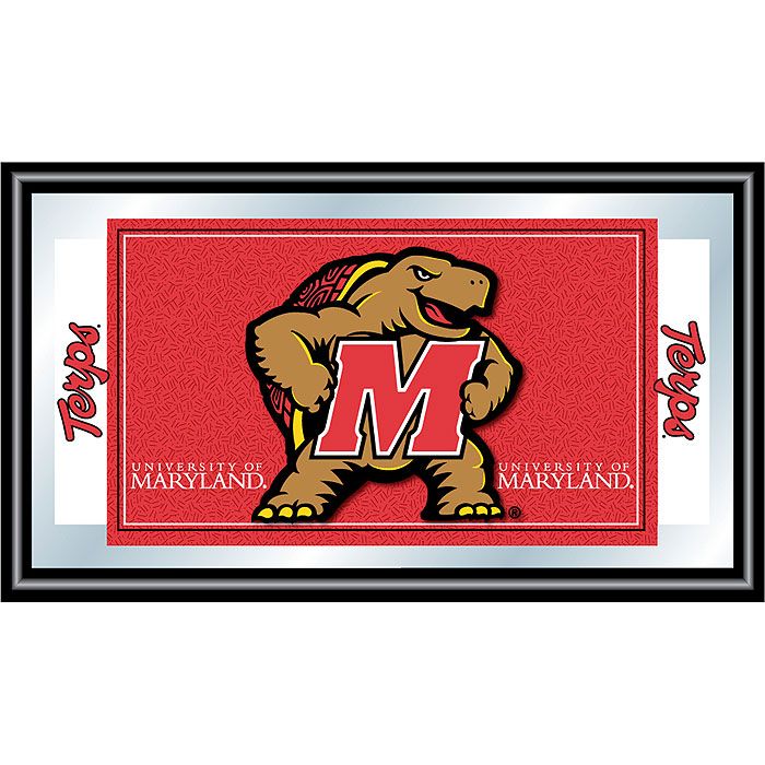 Trademark Maryland University Logo and Mascot Framed Mirror