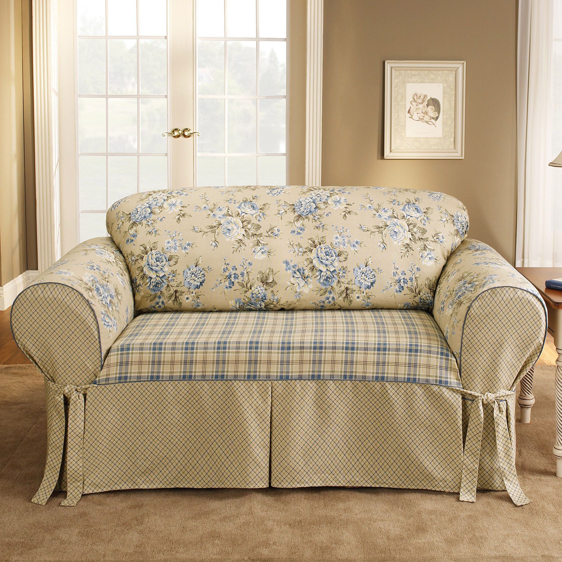 Everyday Great Price Watches Loveseat Slipcover - Lexington Blue