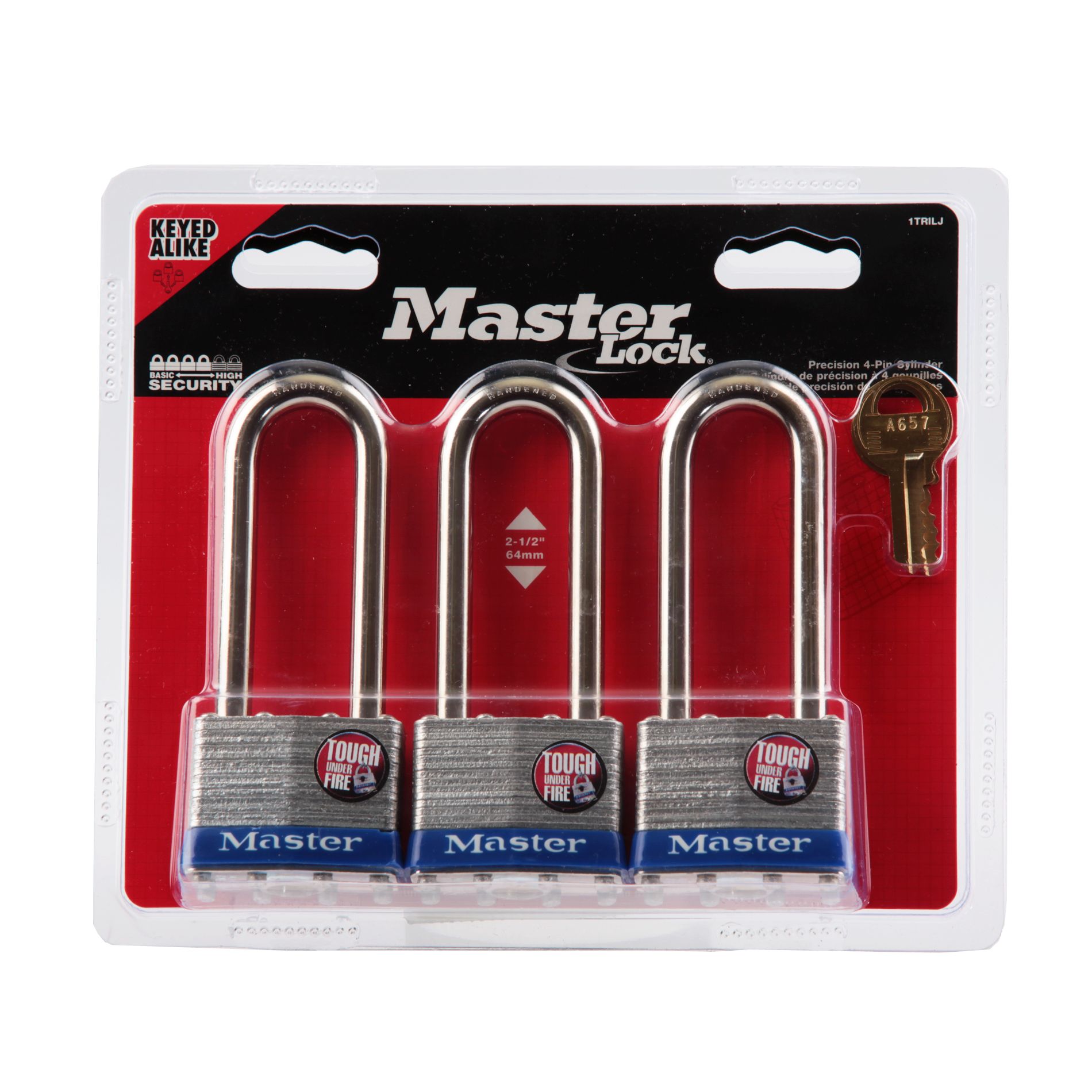 Master Lock 1-3/4" Padlocks 3 Pack