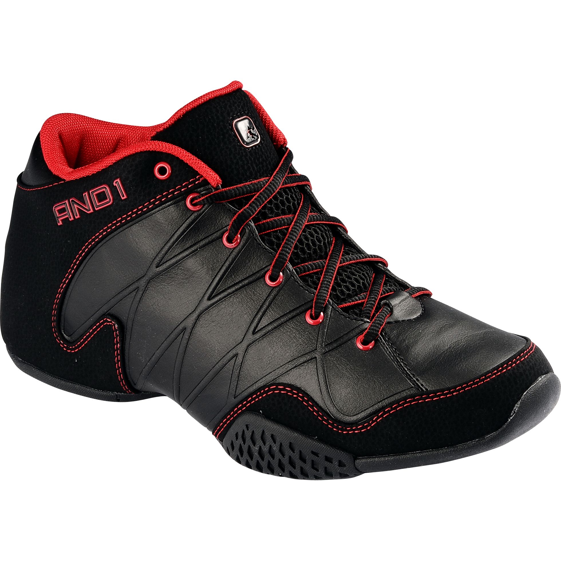 and1 shoes black and red