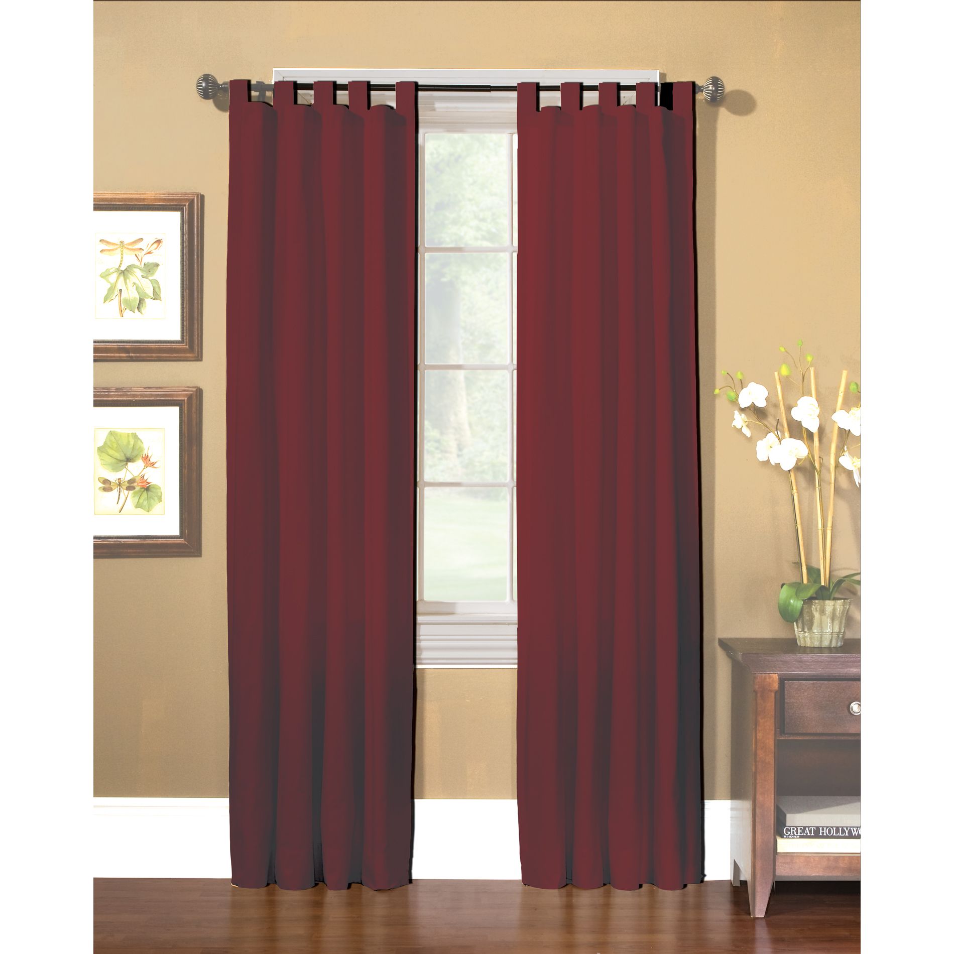 Country Living Americana Red Sailcloth Window Panels
