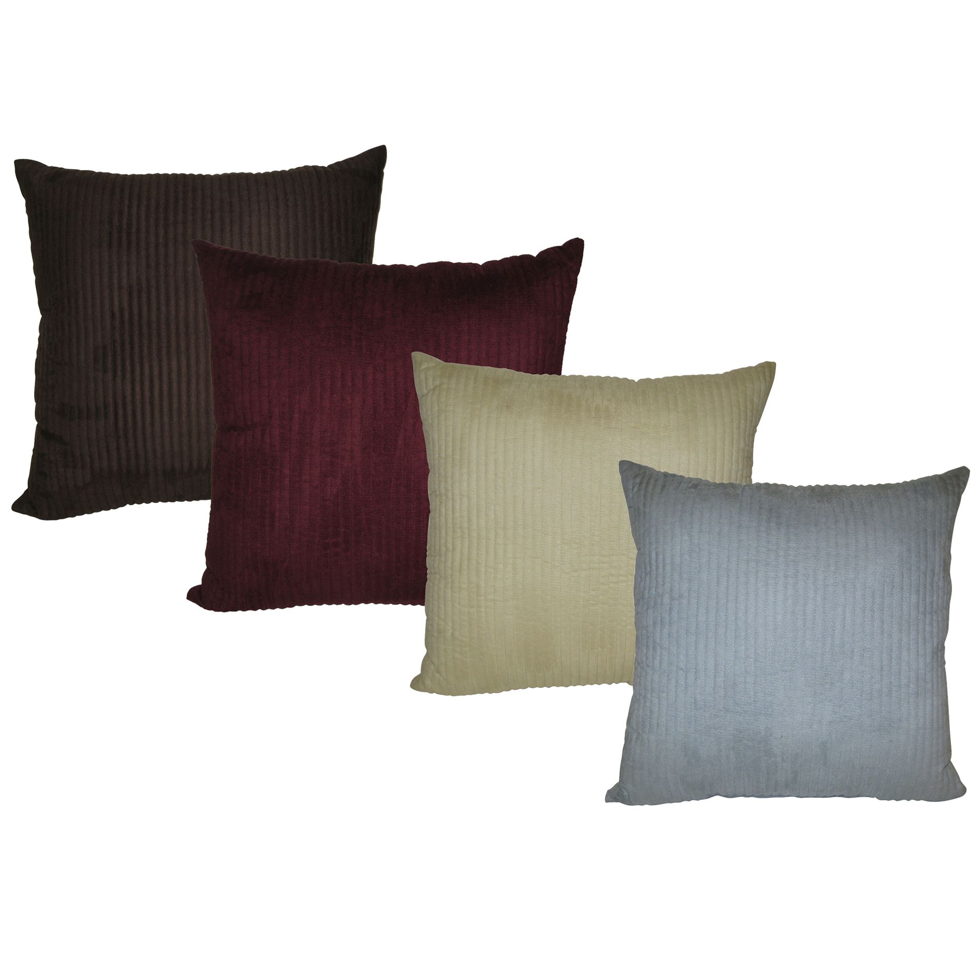 Jaclyn Smith Ribbed Suede Decorative Pillow