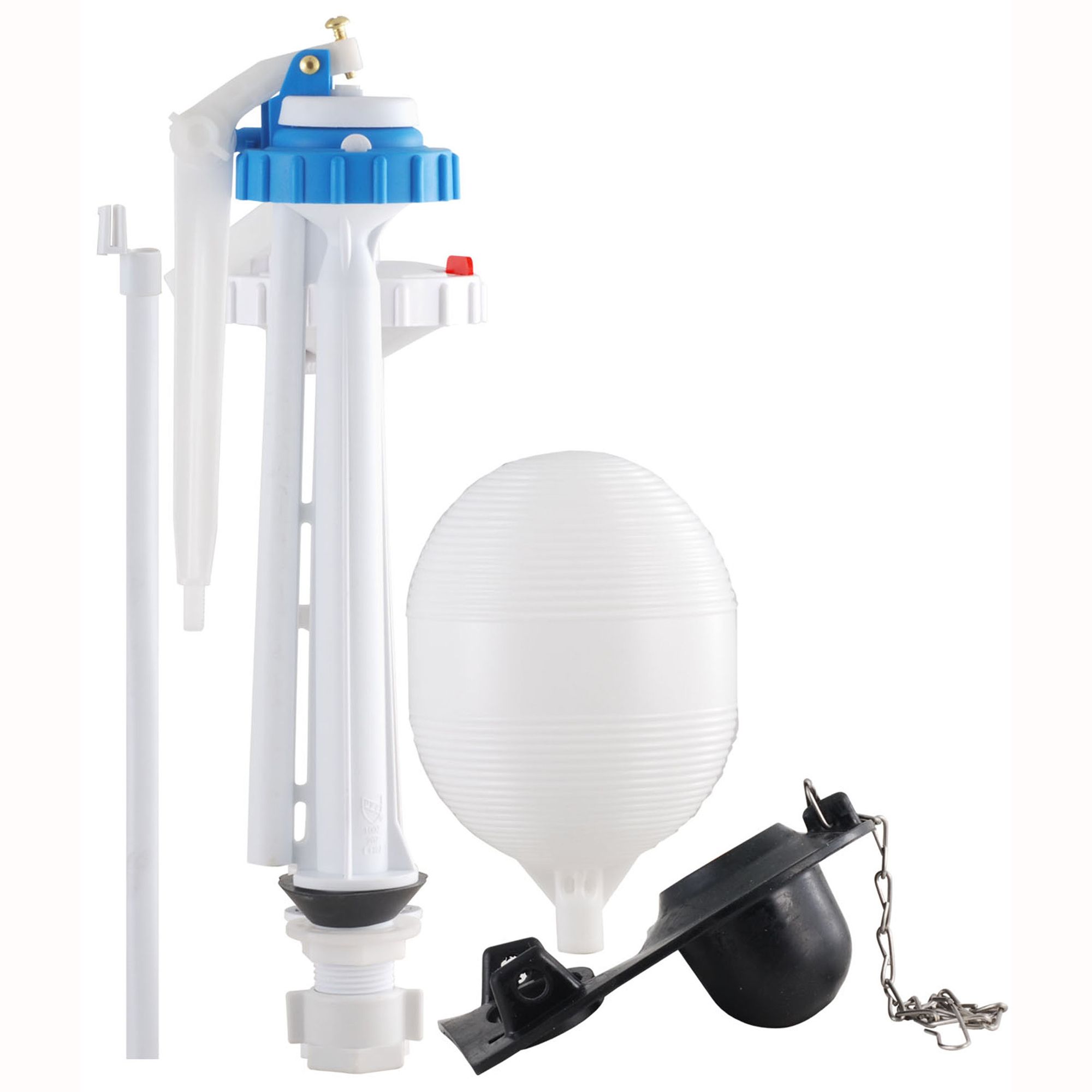 LDR Industries Toilet Tank Repair Kit 9" with Anti-Siphon Ballcock, Refill Tube, Flapper and Ball