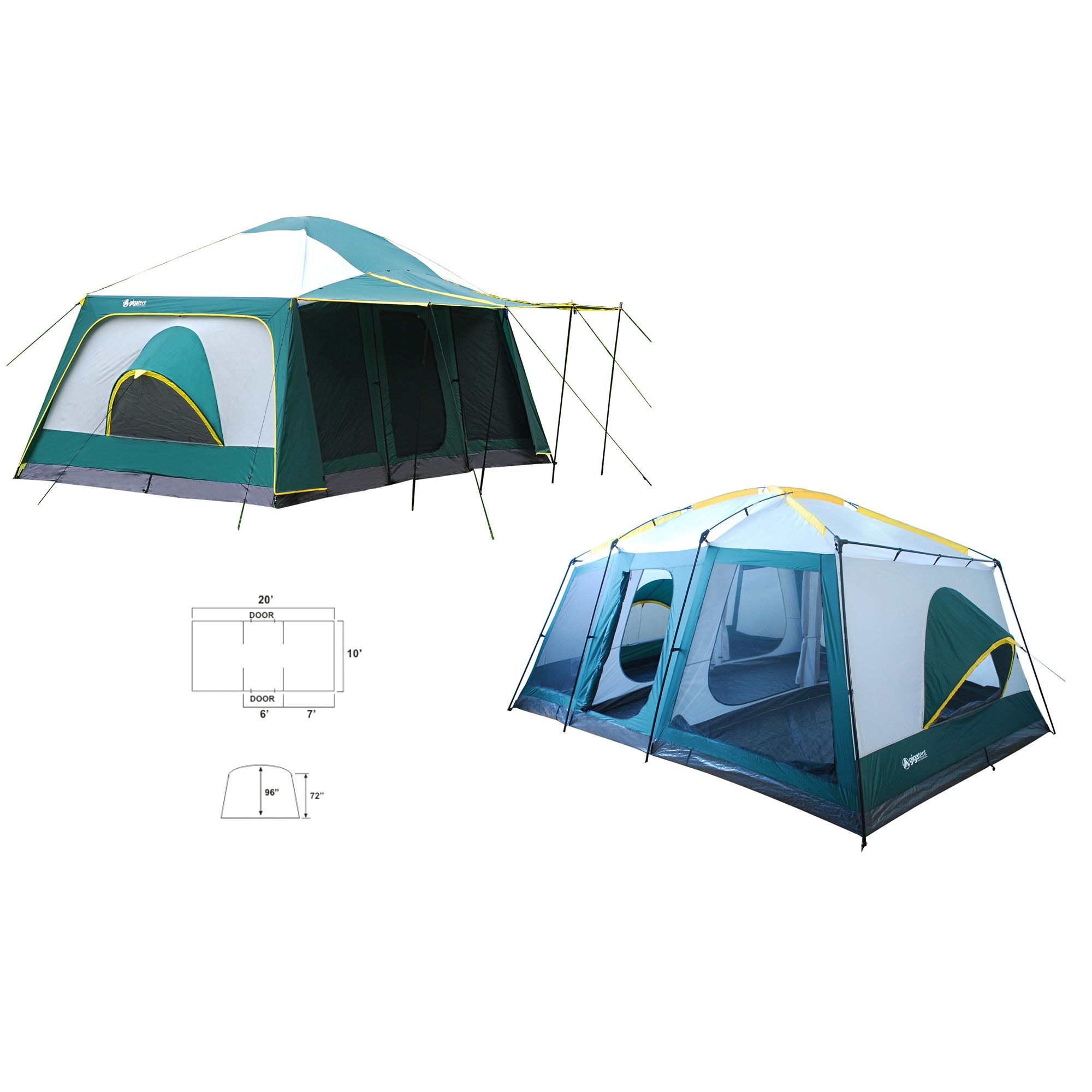 gigatent CARTER MT.   20 x 10 Family tent / sleeps 8&#45;10