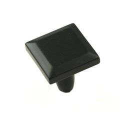 berenson metro square cabinet knob, 1-3/16" length, matte black