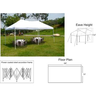 gigatent THE PARTY TENT 20 x 10 Canopy WHITE TOP