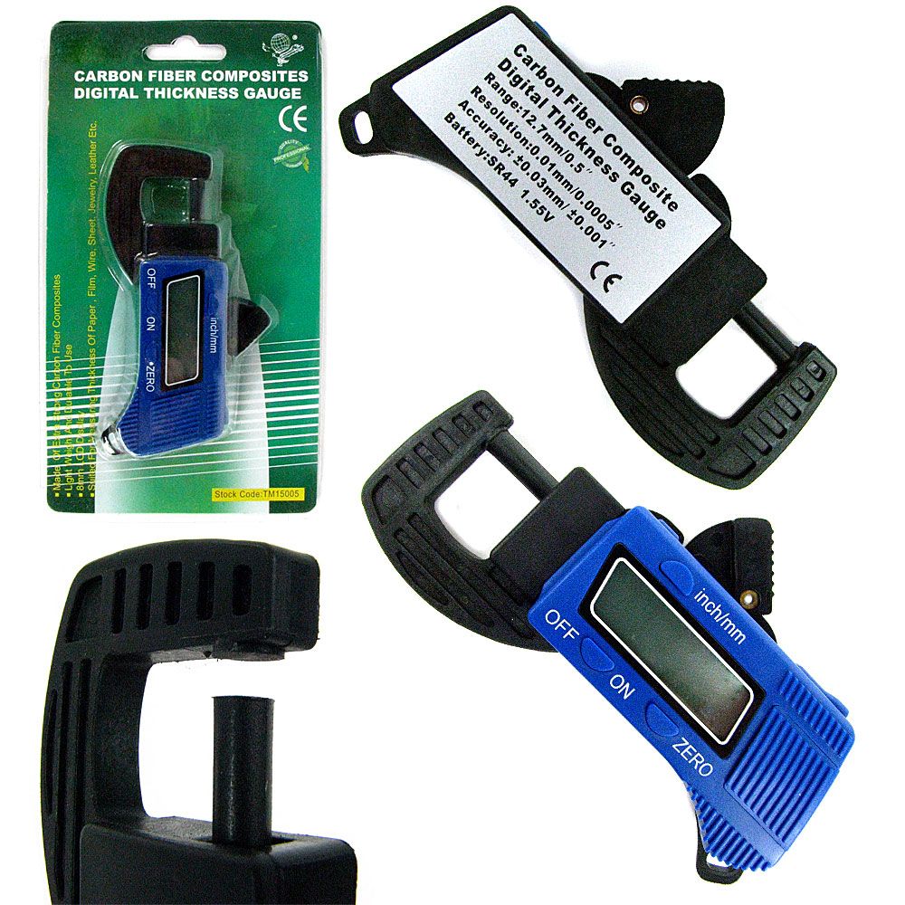 Stalwart Digital Thickness Gauge Micrometers Calipers &#45; Carbon Fiber