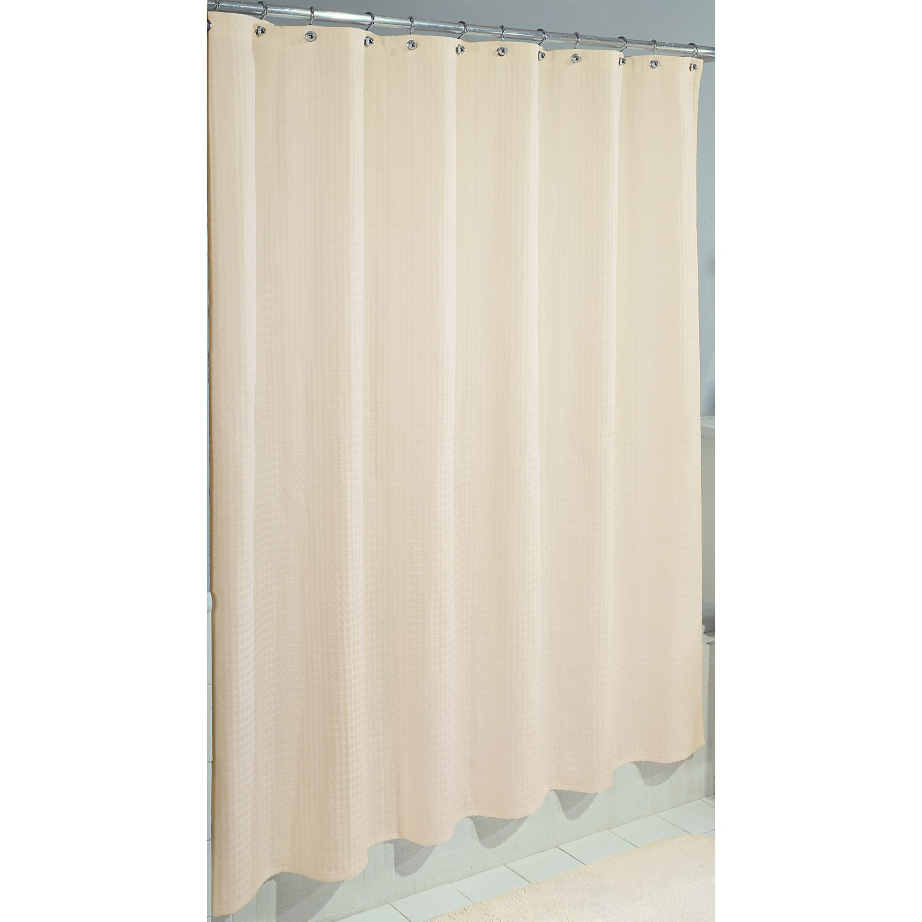 Ex-Cell Home Fashions Waffle Shower Curtain - Natural