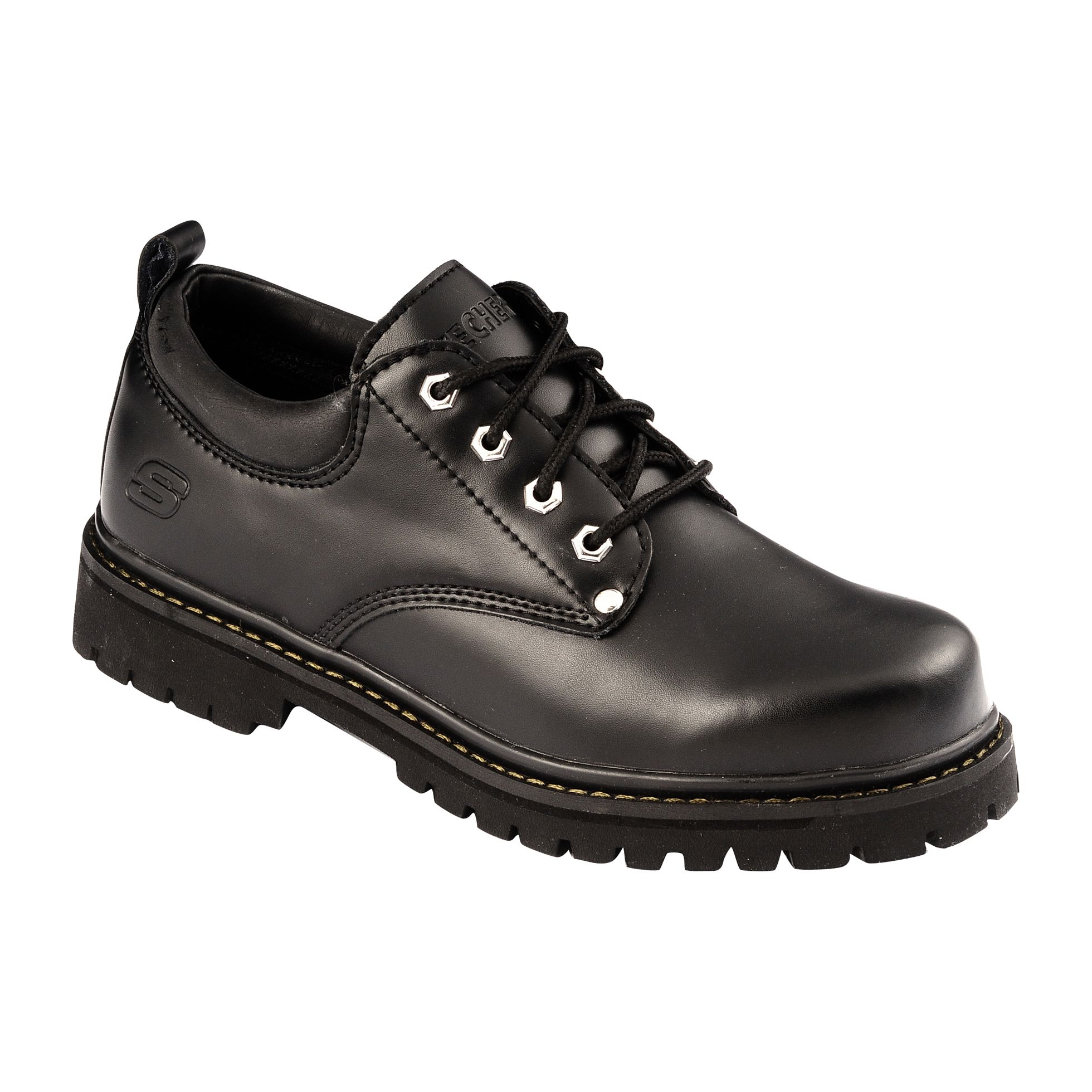 Skechers Men's Alley Cats Leather Casual Oxford Black Shop Your Way