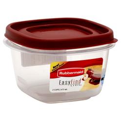 Rubbermaid Easy Find Lids Rubbermaid 2067180 Rubbermaid Easy Find Lids 2 C. Clear Round Food Storage Container 2067180