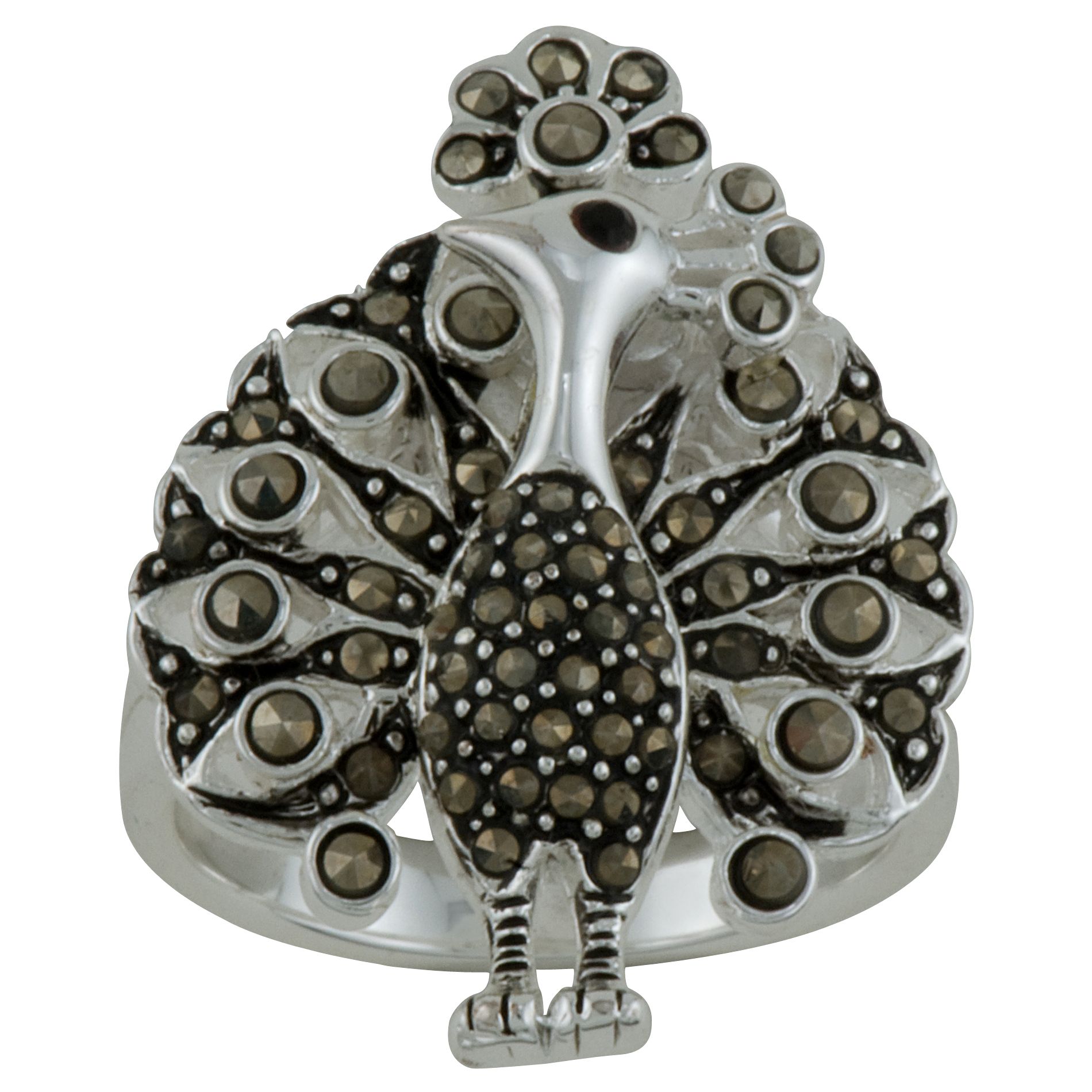 Sterling Silver Marcasite Peacock Ring Sterling Silver Marcasite Peacock Ring
