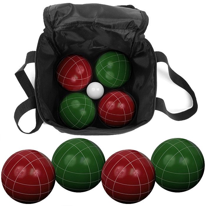 Trademark 9-Piece Bocce Ball Set with Easy Carry Nylon Bag