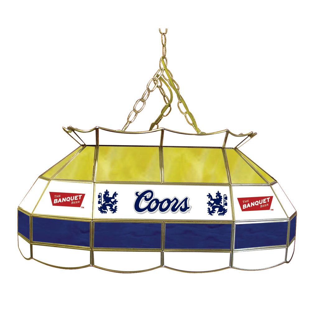 Coors Banquet 28 inch Stained Glass Pool Table Lamp