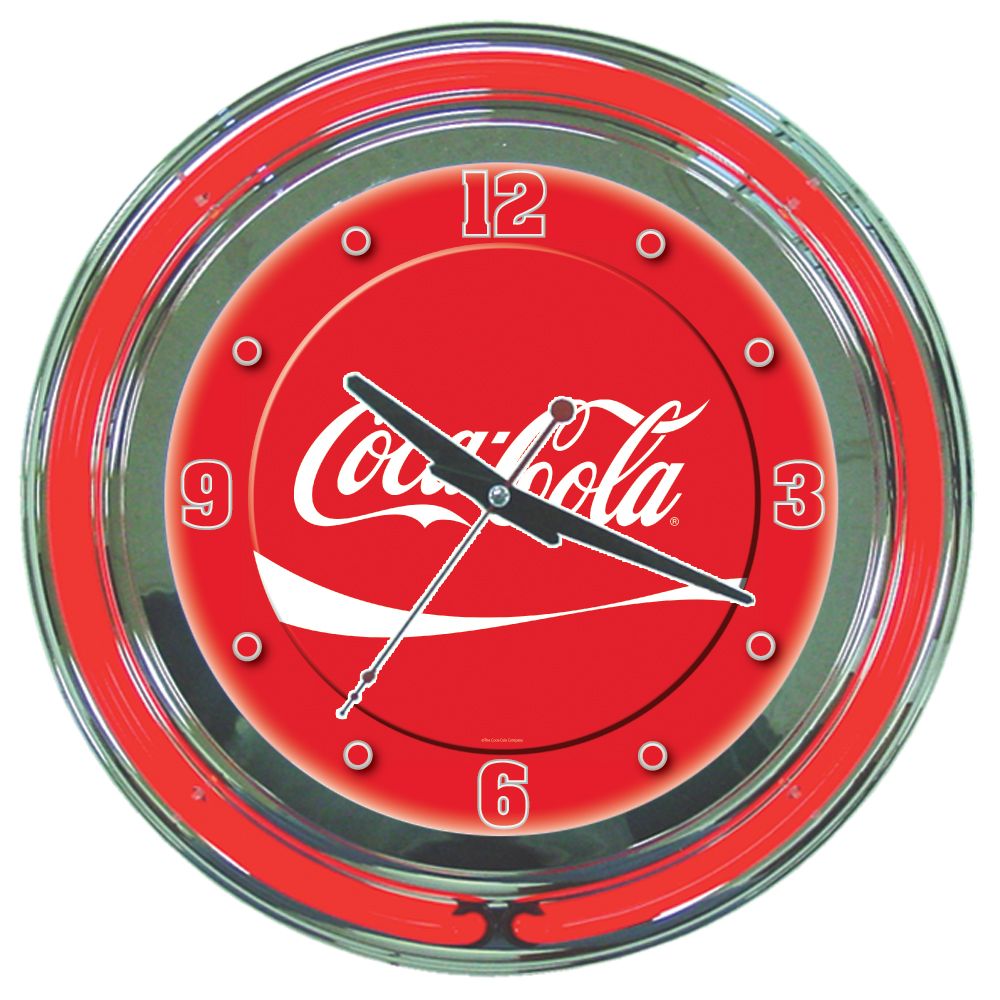 Coca-Cola Neon Clock &#45; 14 inch Diameter