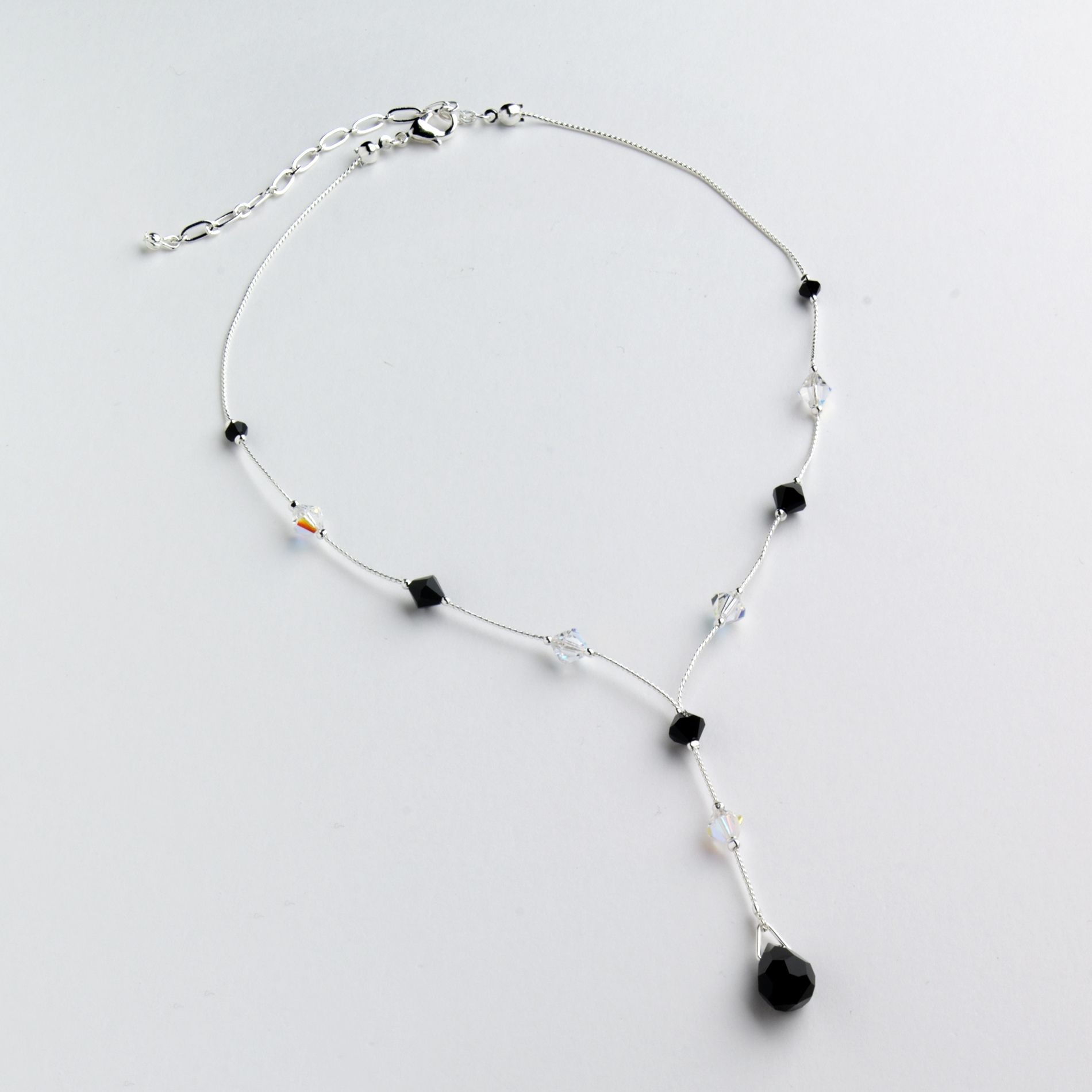 Metaphor Necklace, Chain with Bead Stations, Y Neck