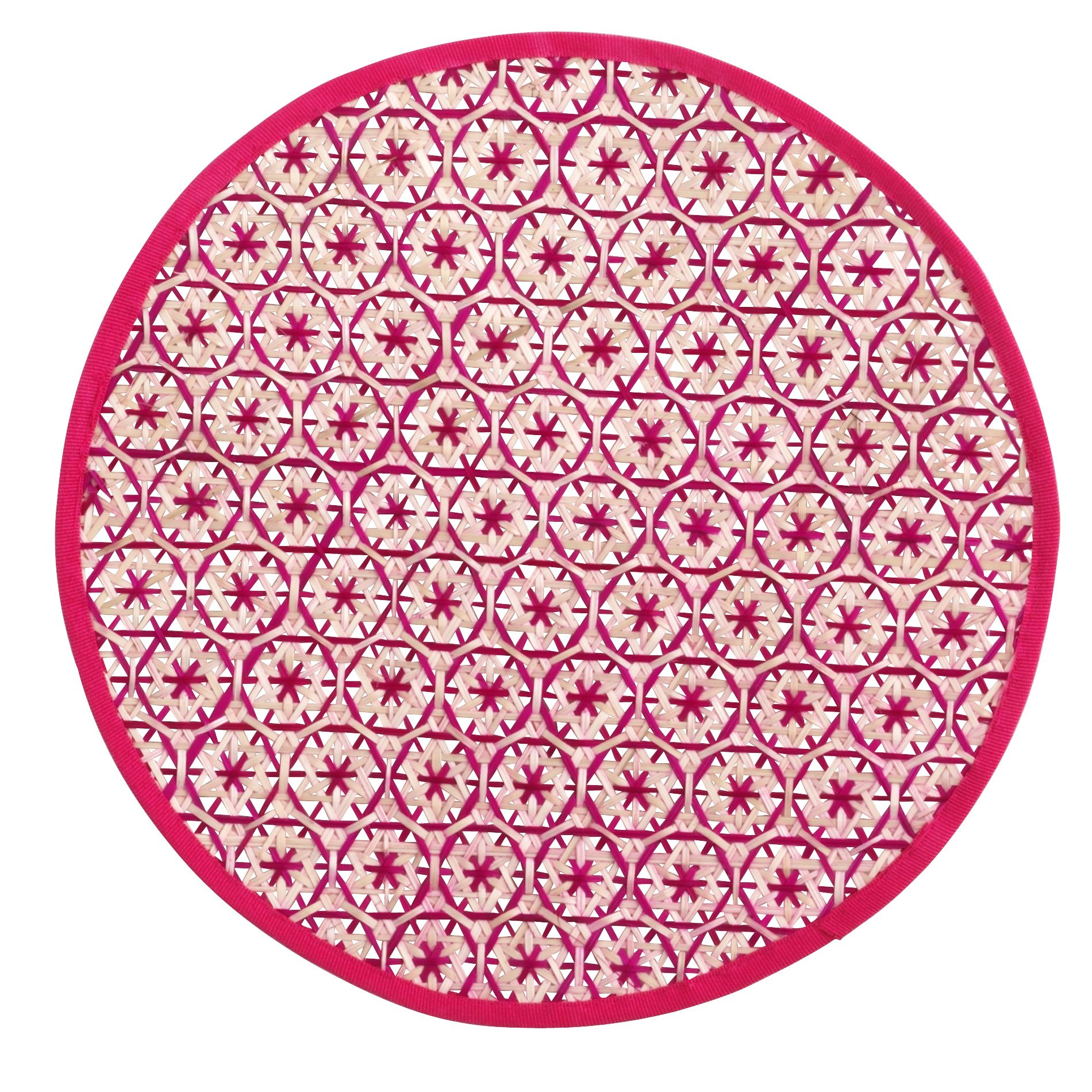 Country Living Kitsch Pink Circle Star Placemat Country Living Kitsch Pink Circle Star Placemat
