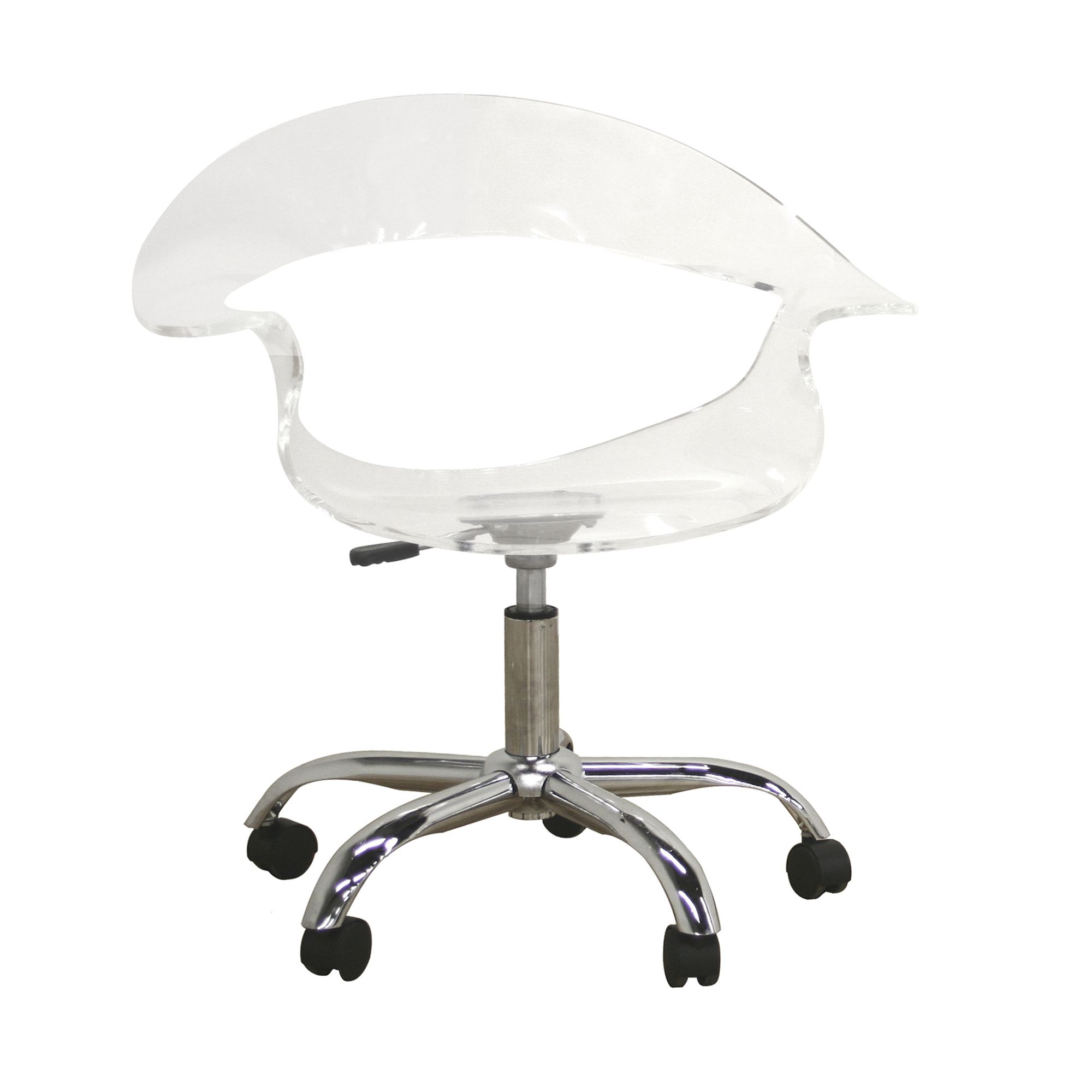 Baxton Studio Kerr Modern Design Acrylic Swivel Chair - Clear