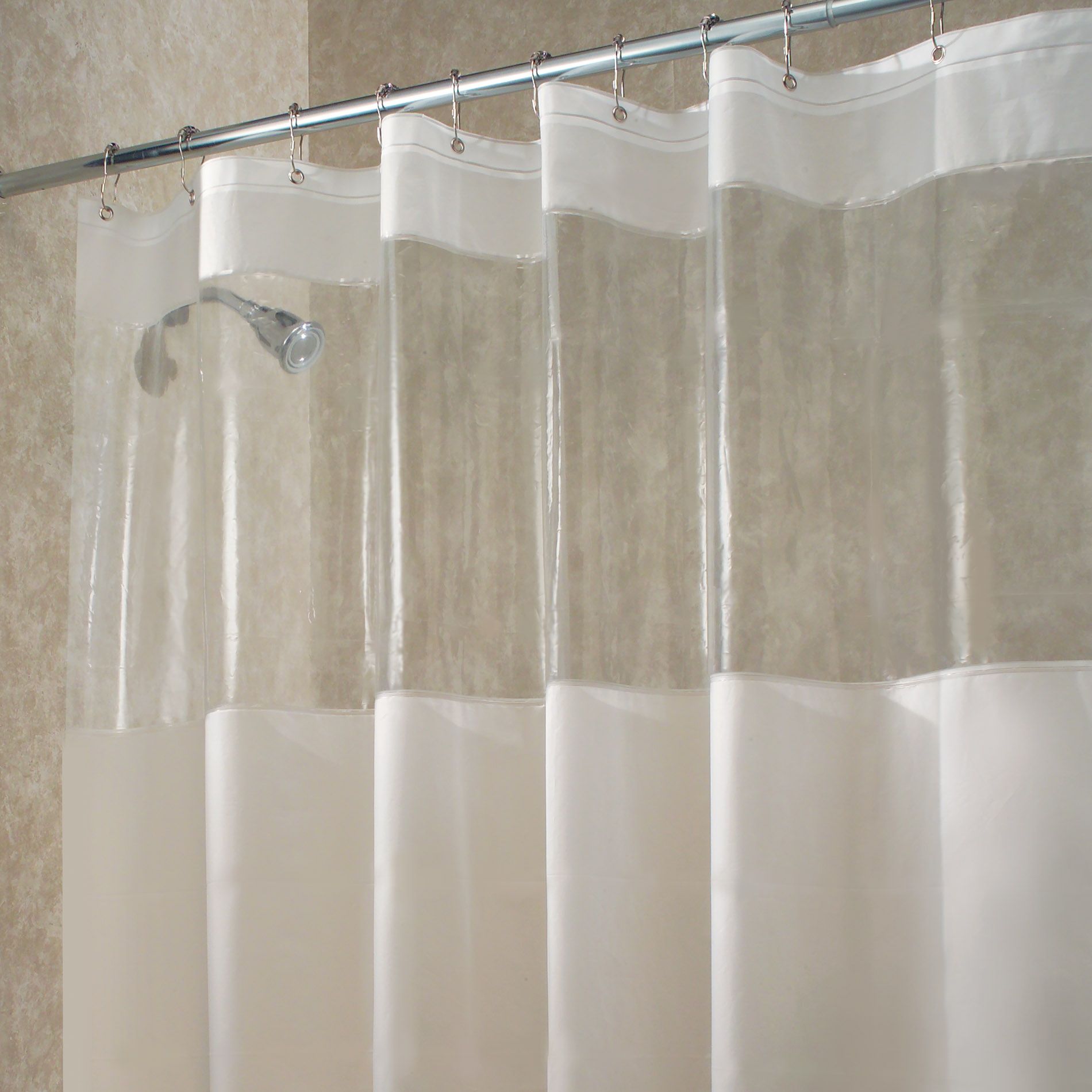 Inter Design Shower Stall Curtain Hitchcock Clear Vinyl Eva